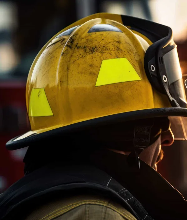 Firefighter in turnout gear